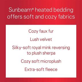 img 1 attached to 🔥 Sunbeam Microplush Heated Blanket - 10 Heat Settings, Mushroom, Full Size