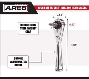 img 3 attached to 🔧 ARES 70040-1/4-дюймовый привод битового резака для работы в ограниченном пространстве: Мини-отвертка с высоким крутящим моментом и 72-зубчатой головкой
