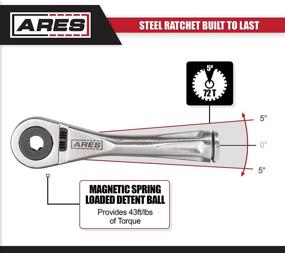 img 2 attached to 🔧 ARES 70040-1/4-дюймовый привод битового резака для работы в ограниченном пространстве: Мини-отвертка с высоким крутящим моментом и 72-зубчатой головкой