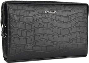 img 4 attached to 👜 BALIDIYA Business Leather Wallets - Black 01