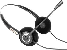 img 2 attached to 🎧 Enhanced Volume and Mute Functionality: Corded RJ9 Phone Headset with Noise Canceling Microphone for Cisco IP Phones