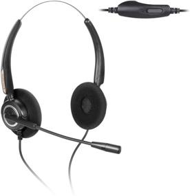 img 4 attached to 🎧 Enhanced Volume and Mute Functionality: Corded RJ9 Phone Headset with Noise Canceling Microphone for Cisco IP Phones