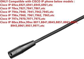 img 3 attached to 🎧 Enhanced Volume and Mute Functionality: Corded RJ9 Phone Headset with Noise Canceling Microphone for Cisco IP Phones