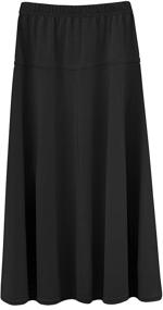 img 2 attached to 👧 Stylish BABY O Girls Kids Stretch A-Line Maxi Skirt | Sizes 4 to 18 Years Old