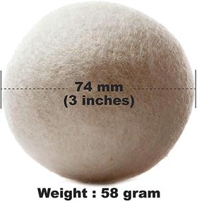 img 1 attached to 🐑 EcoJeannie 3-Pack of Premium XL Wool Dryer Balls - Organic, Eco-Friendly, Unscented, Non-Toxic Felt Laundry Balls for Fabric Softening - Handmade in Nepal with 100% Natural New Zealand Premium Wool