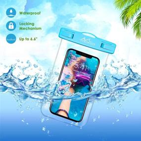 img 2 attached to 📱 MoKo 2 Pack Waterproof Phone Pouch: Underwater Phone Case with Lanyard for iPhone and Samsung - Compatible with iPhone 13 Pro Max, iPhone 12 Pro Max, Samsung S21, and more