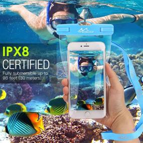 img 3 attached to 📱 MoKo 2 Pack Waterproof Phone Pouch: Underwater Phone Case with Lanyard for iPhone and Samsung - Compatible with iPhone 13 Pro Max, iPhone 12 Pro Max, Samsung S21, and more