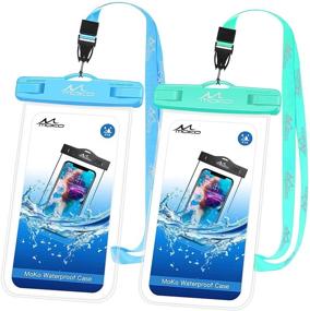 img 4 attached to 📱 MoKo 2 Pack Waterproof Phone Pouch: Underwater Phone Case with Lanyard for iPhone and Samsung - Compatible with iPhone 13 Pro Max, iPhone 12 Pro Max, Samsung S21, and more