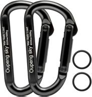 🔒 855lbs heavy duty carabiner clip: ideal for hammocks, camping, hiking, keychains, outdoors, gym, and more! logo