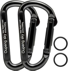 img 4 attached to 🔒 855lbs Heavy Duty Carabiner Clip: Ideal for Hammocks, Camping, Hiking, Keychains, Outdoors, Gym, and More!