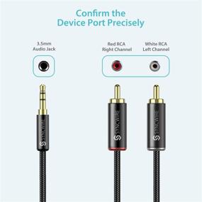 img 1 attached to 🔌 Syncwire RCA Cable - 6ft Dual Shielded Gold-Plated 3.5mm to 2RCA Male Stereo Audio Adapter Coaxial Cable, Nylon Braided Aux RCA Y Cord for Smartphones, Speakers, Tablets, MP3, HDTV - Black