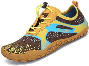 img 4 attached to SAGUARO Athletic Barefoot Sneakers: Anti Slip Boys' Shoes for Outdoor Adventures