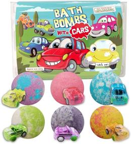 img 4 attached to 🚗 CF Natural Daily Cars Bath Bomb Gift Set: 6 Pack 7oz Huge Bath Bombs for Kids with Pull-Back Cars Inside - Organic Rich Foam, Strong Fizzies for Children