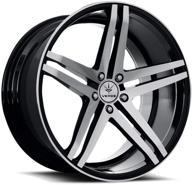 🔘 verde wheels v39-214442b parallax gloss black/machined face custom wheels 20x10 +42mm logo