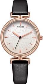 img 4 attached to Kezzi Leather Waterproof Fashion Watches