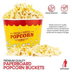 img 3 attached to 🍿 Вам представляется набор "Ultimate Popcorn Bucket Set": великолепные попкорн-ведра от Stock Your Home — лучший выбор для серьезных перекусов!