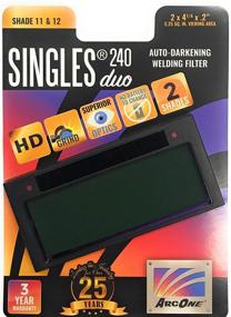 img 2 attached to 🔥 Advanced ArcOne S240 DUO: Horizontal Single Auto-Darkening Filter for Welding – 2x4", Variable Shade 11/12 & Grind Mode HD