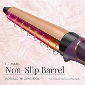 img 1 attached to REMINGTON Pro 1-inch to 1 ½-inch Conical Barrel Curling Wand with Advanced Thermal Technology, Purple, CI91XSB