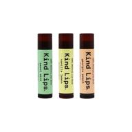 👄 kind lips usda organic lip balm 3-pack - premium lip moisturizer for dry, cracked and chapped lips - made in usa logo