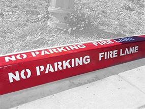 img 4 attached to 🔥 Fire Lane Stencil - Curb-N-Sign, 4 inch Professional Numbers/Letters, No Parking, Reusable & Rollable, Flexible Plastic for Easy Application on Any Surface, Meets Fire Code Standard