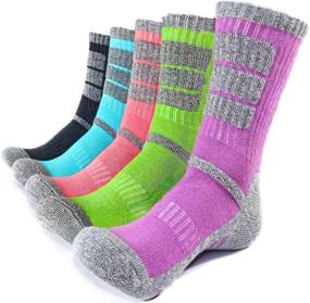 img 4 attached to DearMy Women's Multi Performance Cushioned Athletics Hiking Running Socks - Pack of 5, Moisture Wicking, Ideal Gifts for Women