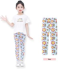 img 2 attached to Zumou Floral Print Stretch Leggings – Trendy Girls' Clothing and Leggings