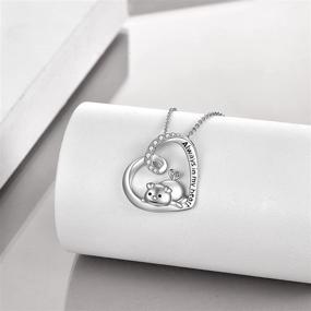 img 2 attached to 🐷 WINNICACA Pig Necklace: 925 Sterling Silver Cute Animal Heart Pendant – Perfect Pig Gift for Pig Lovers, Valentine's, Anniversary, Christmas, Birthday Jewelry for Women & Girls