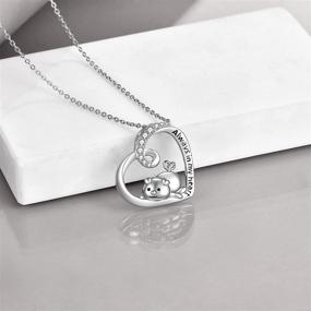 img 3 attached to 🐷 WINNICACA Pig Necklace: 925 Sterling Silver Cute Animal Heart Pendant – Perfect Pig Gift for Pig Lovers, Valentine's, Anniversary, Christmas, Birthday Jewelry for Women & Girls