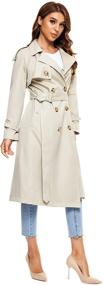 img 3 attached to 🧥 Womens Cotton Double Breasted Trench Coat - WAIDONGBEI Women's Clothing