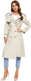 img 4 attached to 🧥 Womens Cotton Double Breasted Trench Coat - WAIDONGBEI Women's Clothing