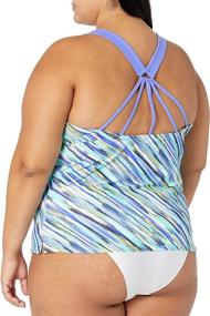 img 1 attached to 👙 Monsoon Sunburst Tankini Top for Plus Size Women by ZeroXposur