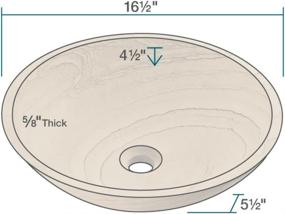 img 2 attached to 🚿 852 Sandstone Vessel Sink Brushed Nickel Bathroom Set with Waterfall Faucet (Complete Bundle - Includes Sink, Faucet, Pop Up Drain, and Sink Ring)