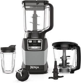 img 4 attached to 🥚 Ninja AMZ493BRN Compact Kitchen System: Powerful 1200W Blender, Dough Maker, and Frozen Drink Maker with Auto-IQ Functionality - Includes 72-oz. Blender Pitcher, 40-oz. Processor Bowl, and 18-oz. Single-Serve Cup - Sleek Grey Design