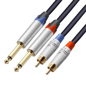 img 4 attached to 🎧 TISINO RCA to 1/4 Cable - High-Quality Dual RCA to Dual 1/4 inch TS Stereo Audio Interconnect Patch Cord - 6.6 feet
