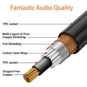 img 1 attached to 🎧 TISINO RCA to 1/4 Cable - High-Quality Dual RCA to Dual 1/4 inch TS Stereo Audio Interconnect Patch Cord - 6.6 feet