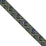 🎁 jl 434 jacquard metallic gold ivy vine floral hunter green ribbon trim 5/8" - perfect for sewing, crafting, gift wrapping, home decor, hat bands & bags! logo