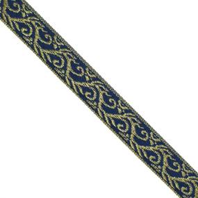 img 2 attached to 🎁 JL 434 Jacquard Metallic Gold Ivy Vine Floral Hunter Green Ribbon Trim 5/8" - Perfect for Sewing, Crafting, Gift Wrapping, Home Decor, hat Bands & Bags!