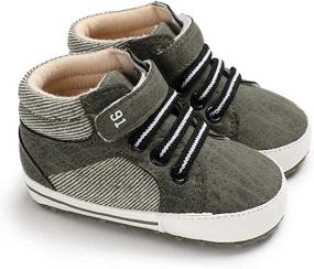 img 1 attached to 👟 CENCIRILY Baby Boys Girls High Top Sneakers: Soft Soles, Anti-Skid, First Walking Crib Shoes - Toddler Prewalker Ankle Shoes