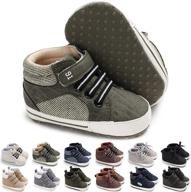 👟 cencirily baby boys girls high top sneakers: soft soles, anti-skid, first walking crib shoes - toddler prewalker ankle shoes logo