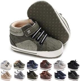 img 4 attached to 👟 CENCIRILY Baby Boys Girls High Top Sneakers: Soft Soles, Anti-Skid, First Walking Crib Shoes - Toddler Prewalker Ankle Shoes