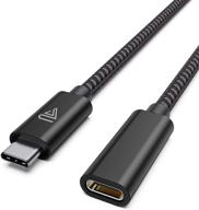 удлинитель usb type c faracent 3.3 фута/1 метр - кабель usb 3.1(10gbps), тип c, мужской к разъему женского типа, для зарядки и синхронизации nintendo switch, m1 macbook pro air, ipad pro 2020, dell xps, surface book - черный. логотип