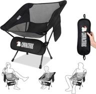 covacure ultralight camping chairs - portable chair with pocket, folding backpacking chair for adults, storage bag included - ideal for camping, hiking, outdoor activities, picnics, home use логотип