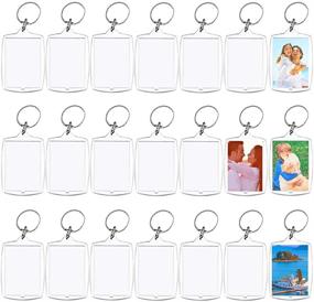img 4 attached to Acrylic Keyrings Keychains Personalized Keychain