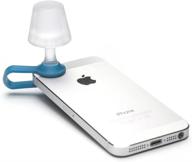 luma smart mobile phone night light by peleg design: tiny lampshade clip-on flash led holder in blue logo