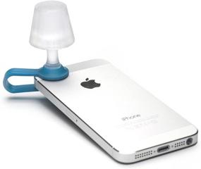 img 3 attached to Luma Smart Mobile Phone Night Light by Peleg Design: Tiny Lampshade Clip-on Flash LED Holder in Blue