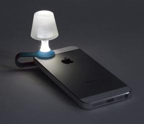 img 2 attached to Luma Smart Mobile Phone Night Light by Peleg Design: Tiny Lampshade Clip-on Flash LED Holder in Blue