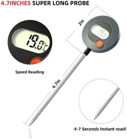 img 3 attached to 🌡️ 2-Pack Digital Liquid Thermometer with Waterproof Probe - Instant Read for Food, Meat, Milk, Candle