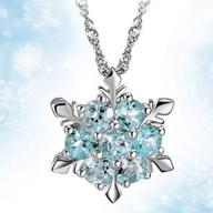 crystal snowflake sterling necklace pendant girls' jewelry logo