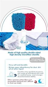 img 2 attached to 🚗 Aeroway Chenille Microfiber Premium Car Wash Mitt - Scratch-Free, Double Sided, 4 Pack, ExtraLarge, 2 Color