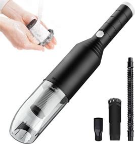 img 4 attached to 🚗 SUFFLA Car Handheld Vacuum Cleaner - Lightweight Portable Cordless - 6000PA Suction - 120W High Power &amp; Quick Charge - HEPA Filter for Car Carpet, Floor, and Pet Hair